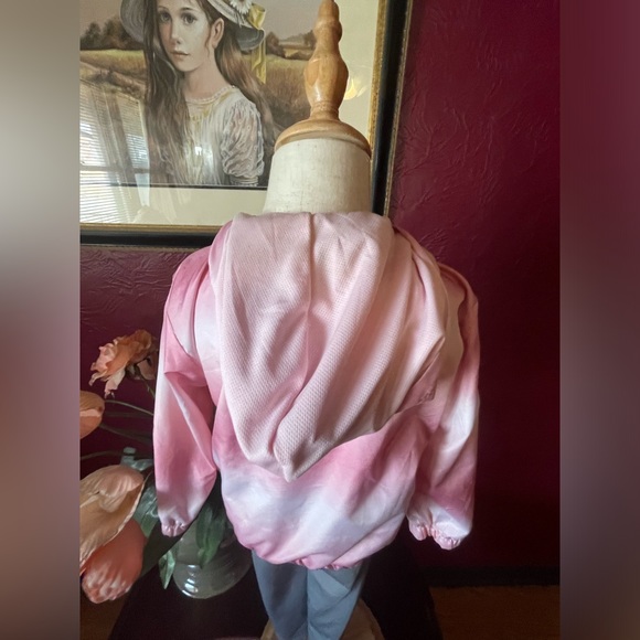 24M Body Glove kids gear, pink and white windbreaker coat and gray pants - Picture 9 of 10